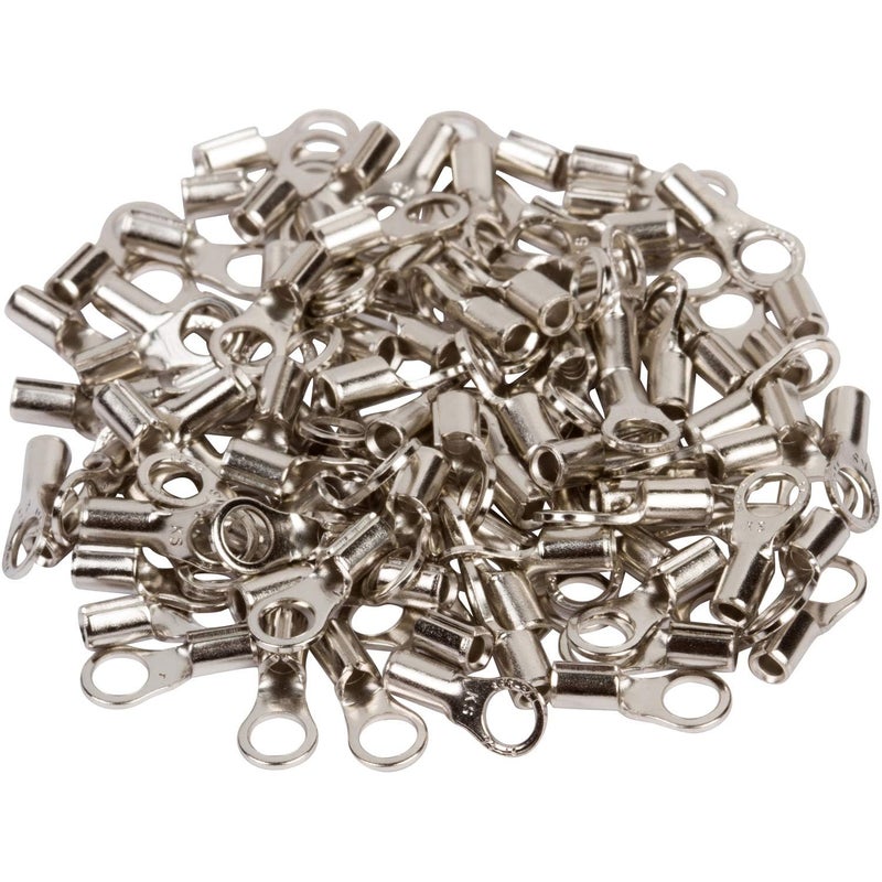 Morris Products High Temperature Ring Terminals â€“ 8 Wire Size - Â¼-inch Stud Size â€“ Nickel-Plated Steel â€“ For HVAC, Industrial Kilns, Electric Space Heaters, Commercial Ovens, Fryers â€“ Pack of 100, (12524) - Image 4